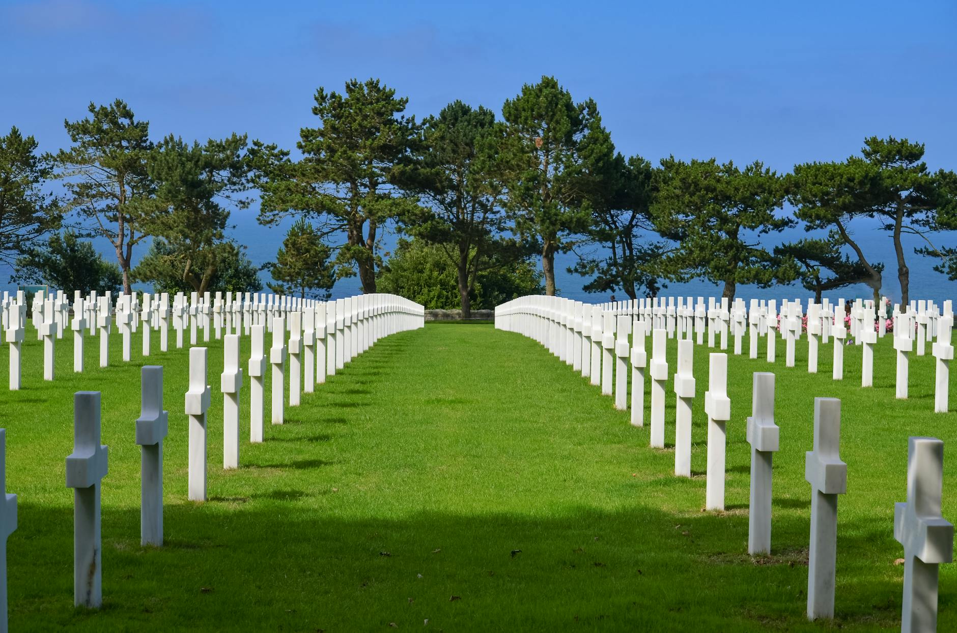 omaha beach war cemetery in normandie france